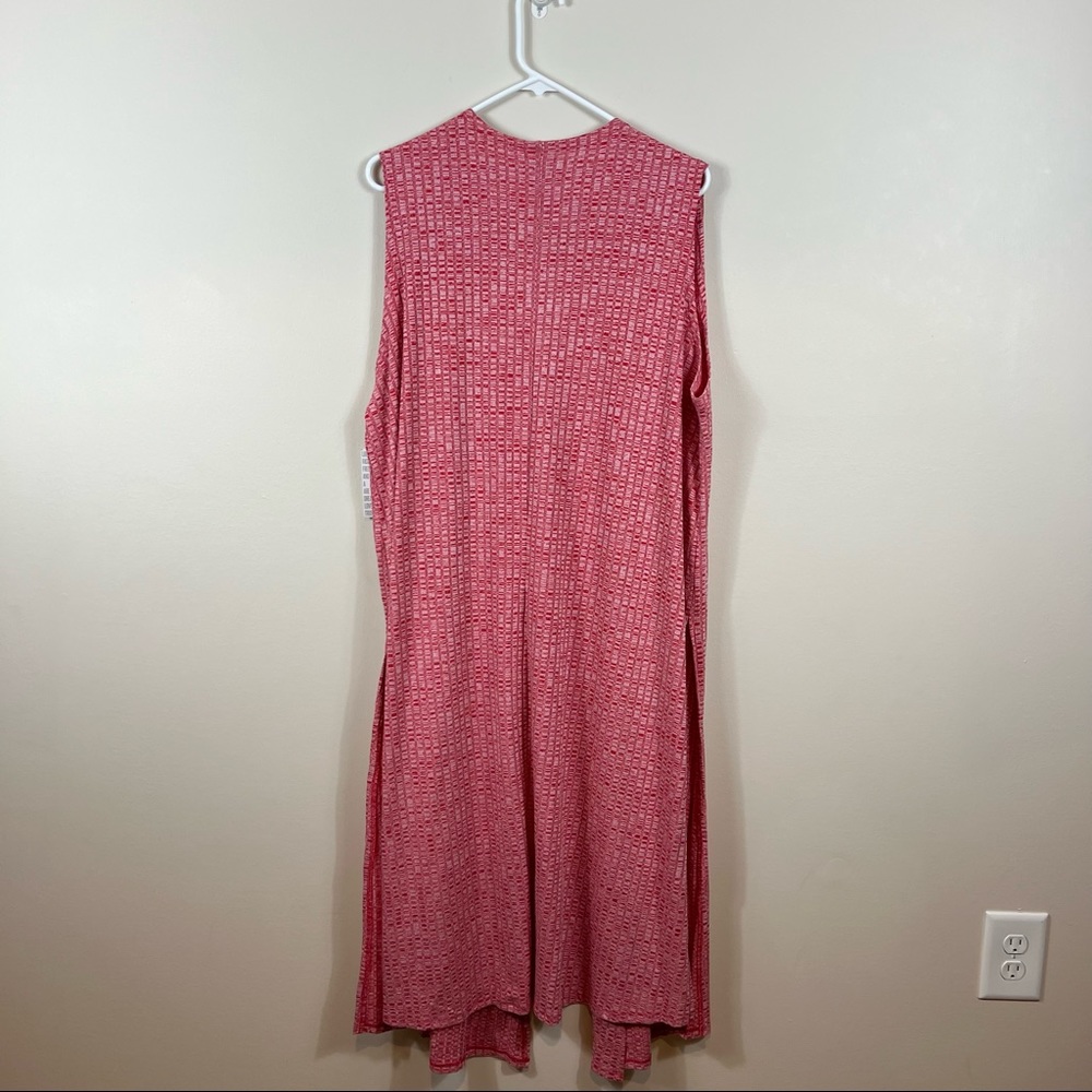 LulaRoe Joy Red Long Vest L NWT - Picture 3 of 9